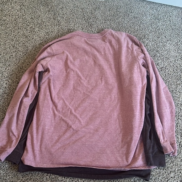 2x Carhartt Long Sleeve Loose Fit size Large heather women’s shirts thick cotton - Picture 5 of 6